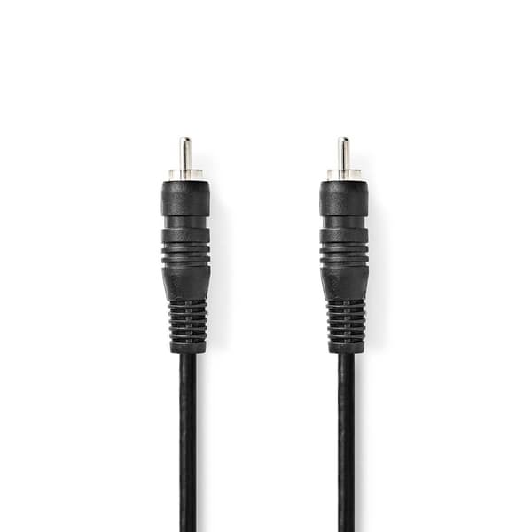 Digitalt lydkabel | RCA Hanstik | RCA Hanstik | Nikkelplateret | 2.00 m | Runde | PVC | Sort | Box