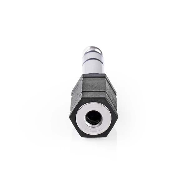 Stereo Audio Adapter | 6.35 mm Han | 3.5 mm Hun | Nikkel belagt | Rett | ABS | Sort | 1 stk. | Boks