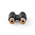Miniatyrbilde 2 av 4: Stereo Audio Adapter | 2x RCA Hun | 2x RCA Hun | Nikkel belagt | Rett | ABS | Sort | 1 stk. | Boks
