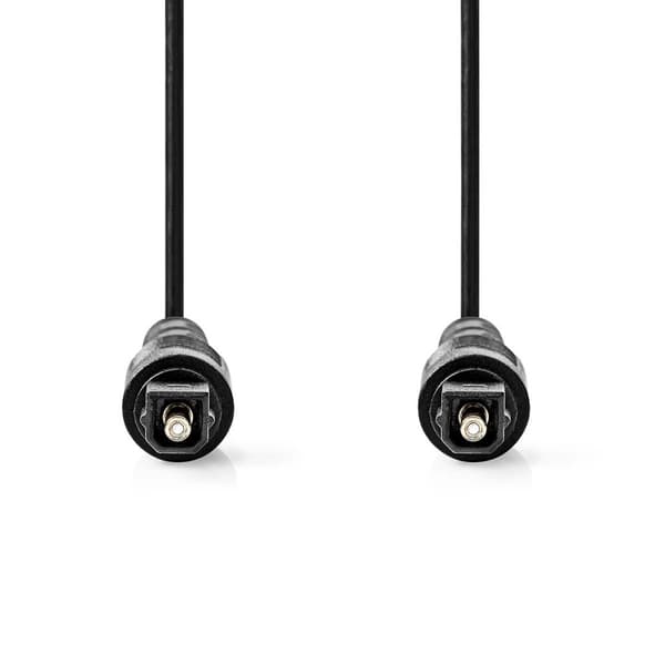Optisk lydkabel | TosLink Male | TosLink Male | 1.00 m | Runde | PVC | Sort | Box