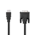 Miniatyrbild 1 av 3: HDMI™ kabel | HDMI™ Kontakt | DVI-D 24+1-Pin Hane | 1080p | Nickelplaterad | 2.00 m | Rak | PVC | Svart | Låda