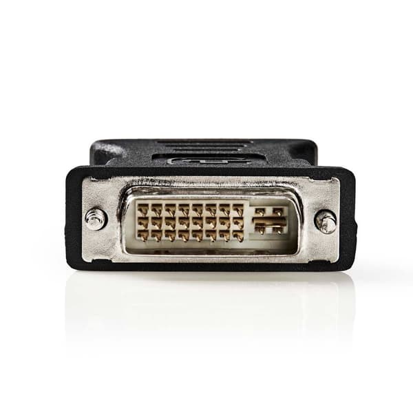 DVI-adapter | DVI-I 24+5-Pin Han | VGA Hun | Nikkelplateret | Lige | PVC | Sort | Box