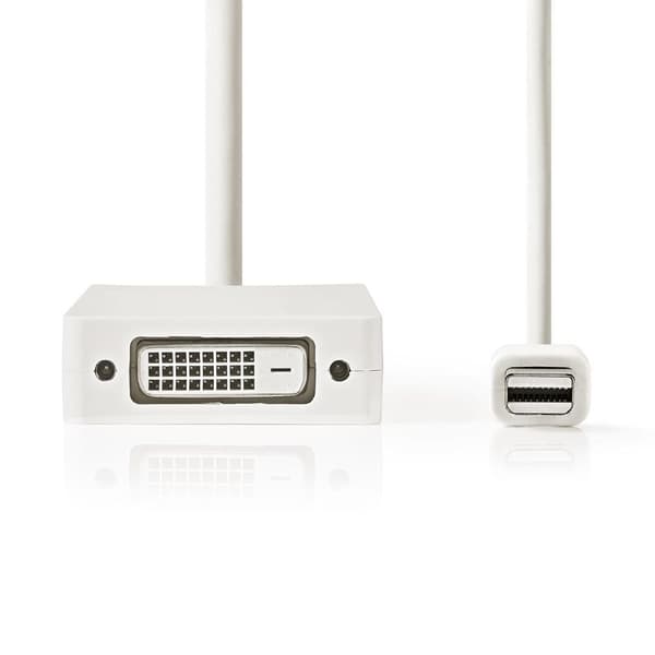 Mini DisplayPort kabel | DisplayPort 1.2 | Mini DisplayPort han | DVI-D 24+1-Pins Hun / HDMI™ Input / VGA Hun | 21.6 Gbps | Nikkelplateret | 0.20 m |