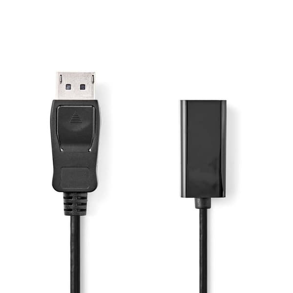Displayport-kabel | DisplayPort Hane | HDMI™ Utgång | 4K@30Hz | Nickelplaterad | 0.20 m | Rund | PVC | Svart | Låda
