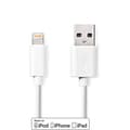 Miniatyrbild 1 av 4: Lightning Kabel | USB 2.0 | Apple Lightning, 8-stifts | USB-A Hane | 480 Mbps | Nickelplaterad | 1.00 m | Rund | PVC | Vit | Låda