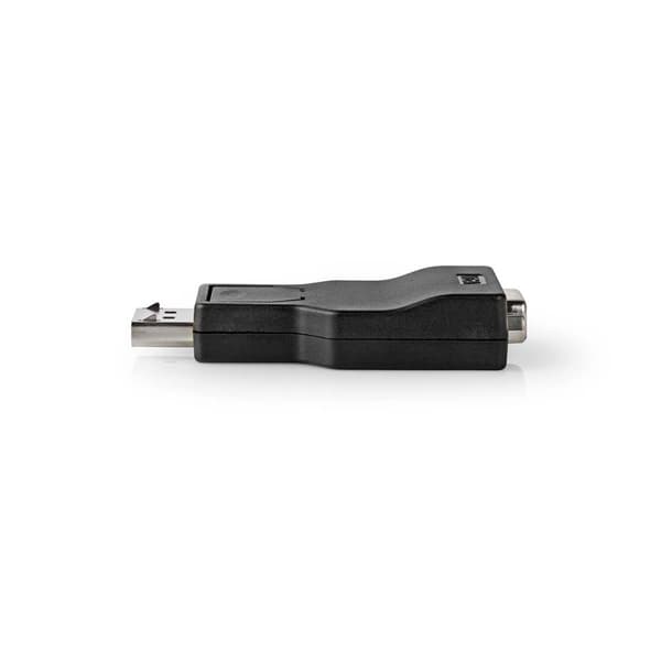 Displayport-adapter | DisplayPort Han | VGA Hun 15p | 1080p | Nikkel belagt | Rett | Rund | ABS | ABS | Sort | Boks