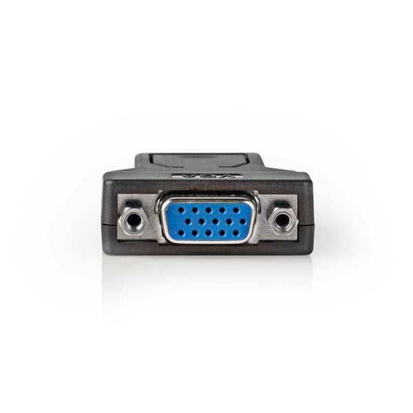 Displayport-adapter | DisplayPort Han | VGA Hun 15p | 1080p | Nikkel belagt | Rett | Rund | ABS | ABS | Sort | Boks