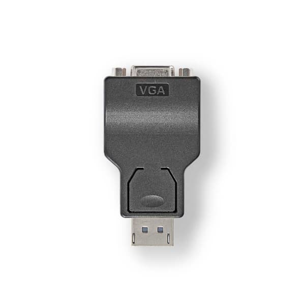 Displayport-adapter | DisplayPort Han | VGA Hun 15p | 1080p | Nikkel belagt | Rett | Rund | ABS | ABS | Sort | Boks