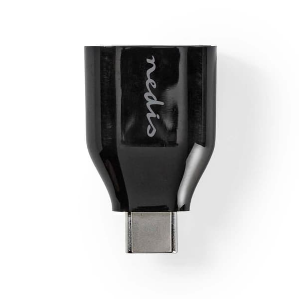 USB-C™ Adapter | USB 3.2 Gen 1 | USB-C™ Han | USB-A Hun | 5 Gbps | Runde | Nikkelplateret | Sort | Box