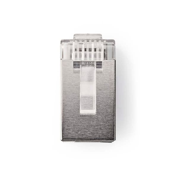 RJ45-stik | Han | Solid STP CAT5 | Lige | Guldplateret | 10 stk. | PVC | Gennemsigtig | Box
