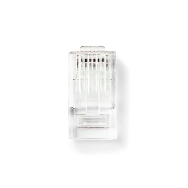 RJ45-stik | Han | Solid UTP CAT5 | Lige | Guldplateret | 10 stk. | PVC | Gennemsigtig | Box