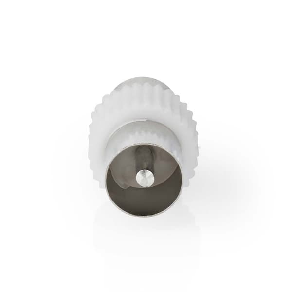 Satellit & Antenne adapter | IEC (Coax) Han | IEC (Coax) Han | Nikkelplateret | 75 Ohm | Lige | Metal / Plastik | Hvid | 1 stk. | Box