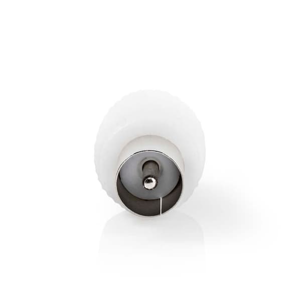 IEC (coax) | Rak | Hane / Hona | Nickelplaterad | 75 Ohm | Skruva | Kabel input diameter: 7.0 mm | Metall / PVC | Vit | 2 st. | Låda
