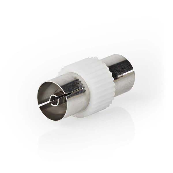 Satellit & Antenne adapter | IEC (Coax) Hun | IEC (Coax) Hun | Nikkelplateret | 75 Ohm | Lige | Metal / Plastik | Hvid | 1 stk. | Box