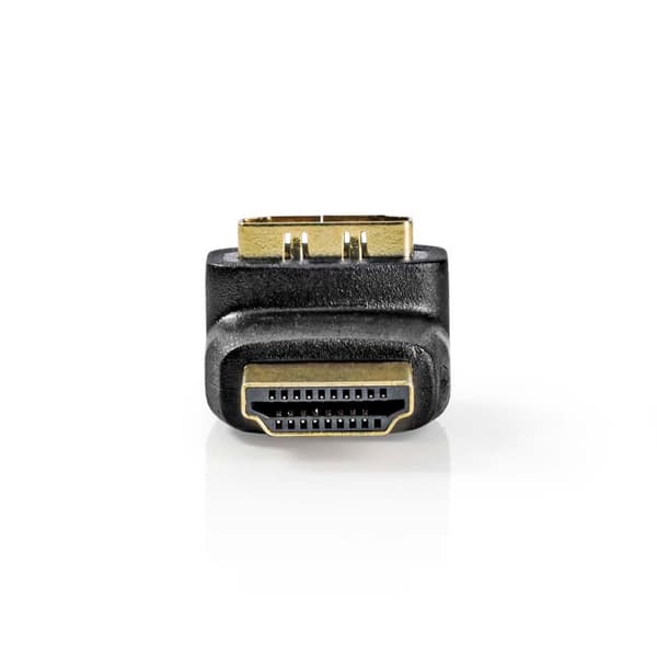 HDMI™ Adapter | HDMI™ Kontakt | HDMI™ Utgång | Guldplaterad | Vinklat 270° | ABS | Svart | 1 st. | Låda