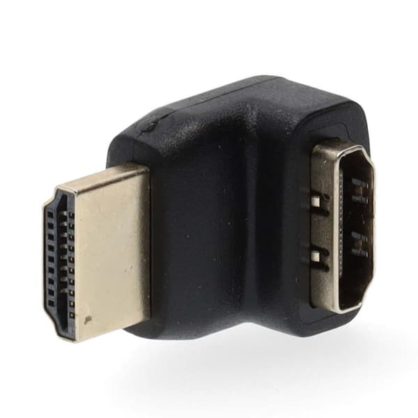 HDMI™ Adapter | HDMI™ Kontakt | HDMI™ Utgång | Guldplaterad | Vinklat 270° | ABS | Svart | 1 st. | Låda