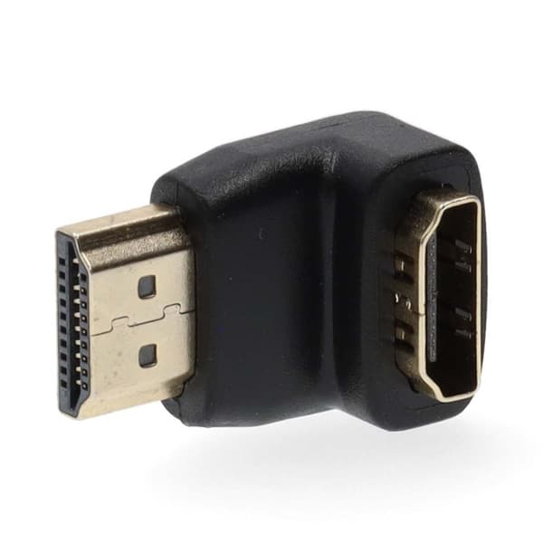HDMI™ Adapter | HDMI™ Stik | HDMI ™ -udgang | Guldplateret | Vinkel 90° | ABS | Sort | 1 stk. | Box