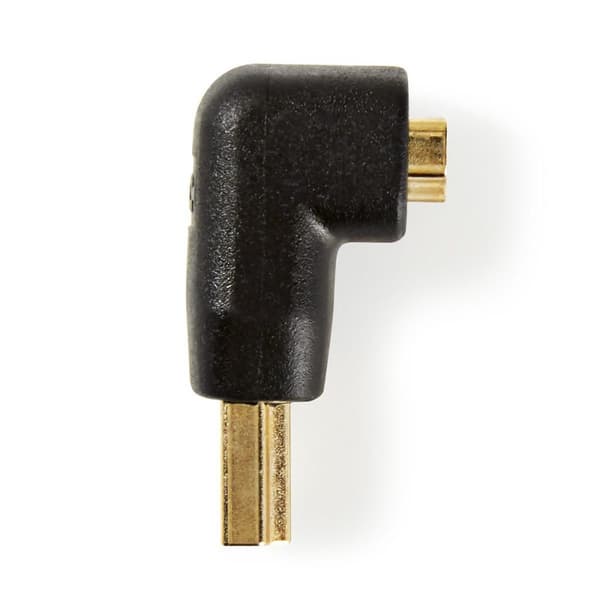 HDMI™ Adapter | HDMI™ Stik | HDMI ™ -udgang | Guldplateret | Vinkel 90° | ABS | Sort | 1 stk. | Box