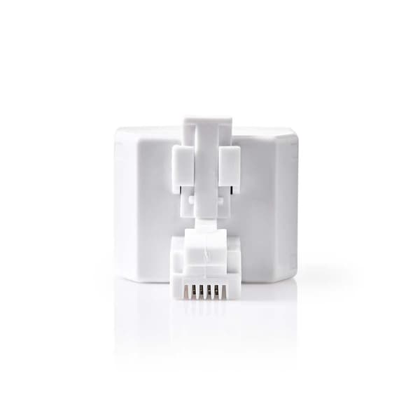 Telecom Wall Box | Kontakttype: RJ11 | RJ11 Han | 2x RJ11 (4/6) Hun | Splitter | ABS | Hvit