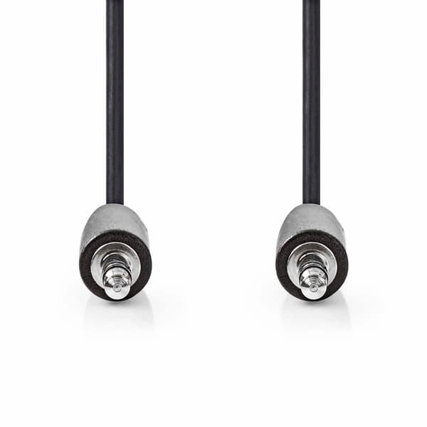Stereo Audio kabel | 3.5 mm Hanstik | 3.5 mm Hanstik | Nikkelplateret | 3.00 m | Runde | Sort | Box