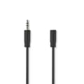 Miniatyrbillede 1 af 3: Stereo Audio kabel | 3.5 mm Hanstik | 3.5 mm Hunstik | Nikkelplateret | 2.00 m | Runde | Sort | Box