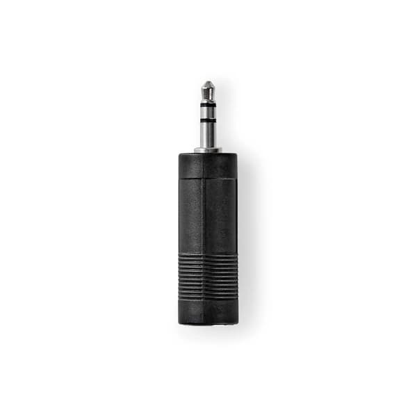 Stereo Audio Adapter | 3.5 mm Han | 6.35 mm Hun | Nikkel belagt | Rett | ABS | Sort | 1 stk. | Boks