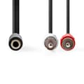 Pikkukuva 2 / 3: Stereoäänikaapeli | 2x RCA uros | 3.5 mm naaras | Niklattu | 0.20 m | Pyöreä | Laatikko