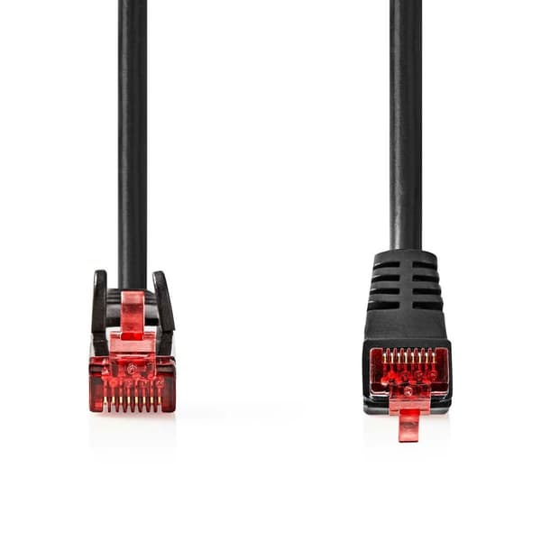 Kat 6 kabel | RJ45 Han | RJ45 Han | SF/UTP | 3.00 m | Runde | LSZH | Sort | Plastikpose