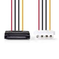 Miniatyrbilde 2 av 3: Intern Strømkabel | SATA 15-Pin Han | Molex Hun | Gull belagt | 0.15 m | Rund | PVC | Flerfarget | Konvolutt