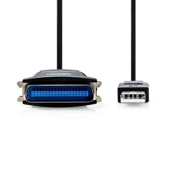 parallellkabel | USB-A Hane | Centronics 36-stifts hane | Nickelplaterad | 2.00 m | Rund | PVC | Kuvert