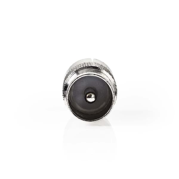 Satellit & Antenne adapter | IEC (Coax) Han | IEC (Coax) Hun | Nikkelplateret | 75 Ohm | Lige | Metal | Sølv | 1 stk. | Konvolut