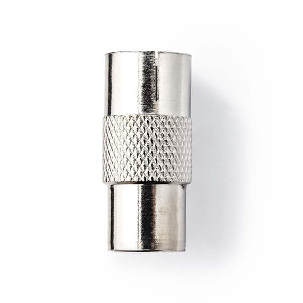 Satellit & Antenne adapter | IEC (Coax) Han | IEC (Coax) Hun | Nikkelplateret | 75 Ohm | Lige | Metal | Sølv | 1 stk. | Konvolut