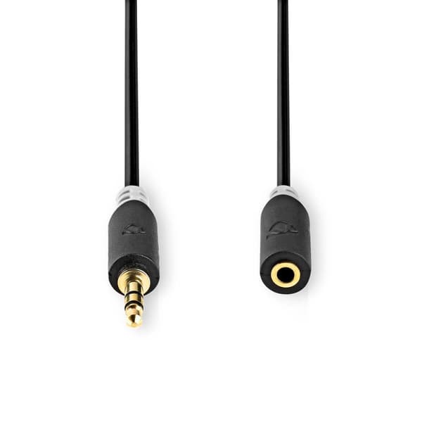 Stereo Audio kabel | 3.5 mm Hanstik | 3.5 mm Hunstik | Guldplateret | 3.00 m | Runde | Antracit | Box
