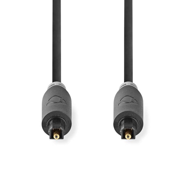 Optisk lydkabel | TosLink Male | TosLink Male | 2.00 m | Runde | PVC | Antracit | Box