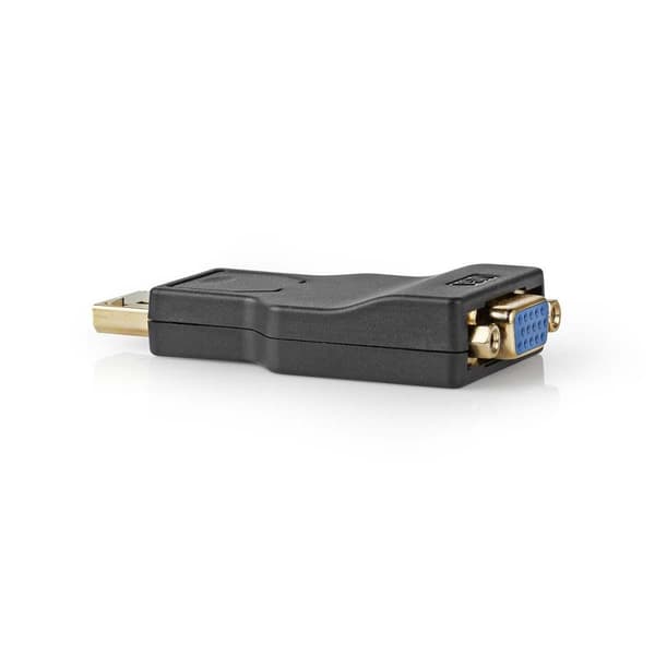 DisplayPort adapter | DisplayPort Han | VGA Hun | 1080p | Guldplateret | Lige | Runde | ABS | Antracit | Box