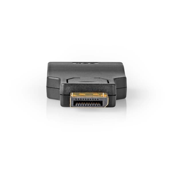 DisplayPort adapter | DisplayPort Han | VGA Hun | 1080p | Guldplateret | Lige | Runde | ABS | Antracit | Box