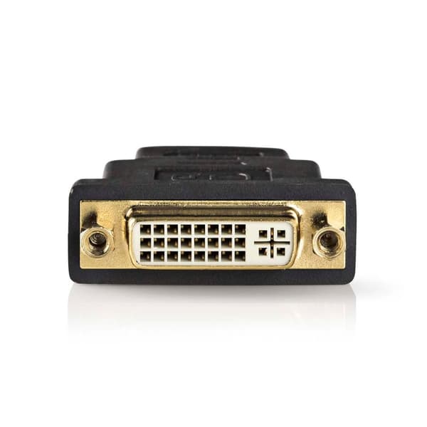 HDMI™ -sovitin | HDMI™ liitin | DVI-D 24+1-Pin Naaras | Kullattu | Suora | ABS-Muovi | Antrasiitti | 1 kpl | Laatikko