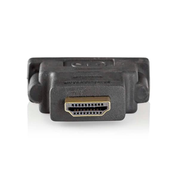 HDMI™ -sovitin | HDMI™ liitin | DVI-D 24+1-Pin Naaras | Kullattu | Suora | ABS-Muovi | Antrasiitti | 1 kpl | Laatikko