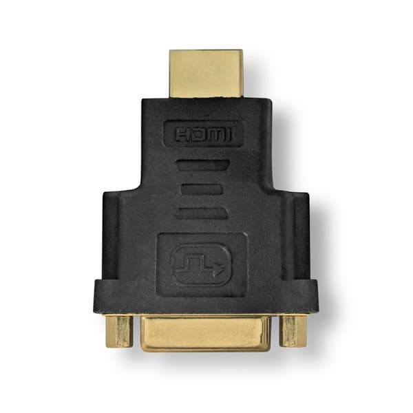 HDMI™ -sovitin | HDMI™ liitin | DVI-D 24+1-Pin Naaras | Kullattu | Suora | ABS-Muovi | Antrasiitti | 1 kpl | Laatikko
