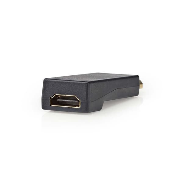 Displayport-adapter | DisplayPort Han | HDMI™ Hun | 4K@30Hz | Gull belagt | Rett | Rund | ABS | ABS | Antrasitt | Boks