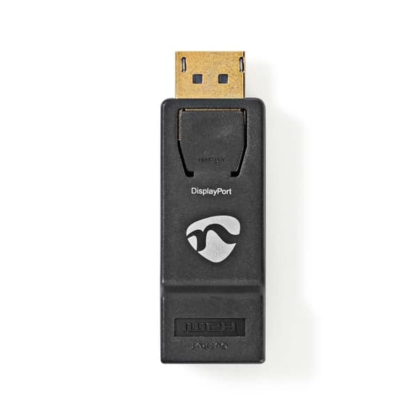 Displayport-adapter | DisplayPort Han | HDMI™ Hun | 4K@30Hz | Gull belagt | Rett | Rund | ABS | ABS | Antrasitt | Boks