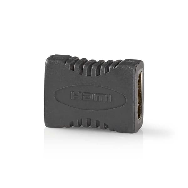 HDMI™ Adapter | HDMI™ Hun | HDMI™ Hun | Gull belagt | Rett | PVC | Antrasitt | 1 stk. | Boks