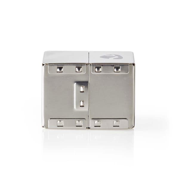 Nätverkskoppling | Adapter | Skärmad | RJ45 Hona | RJ45 Hona | Rak | Metall | Låda
