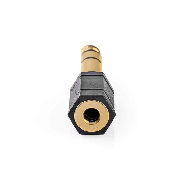 Stereo Audio Adapter | 6.35 mm Hane | 3.5 mm Hona | Guldplaterad | Rak | ABS | Antracit | 1 st. | Låda