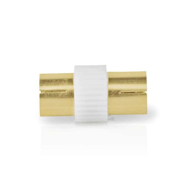Satellite & Antenne Adapter | IEC (Coax) Hun | IEC (Coax) Hun | Nikkel belagt | 75 Ohm | Rett | Metall / Plast | Hvit | 1 stk. | Boks