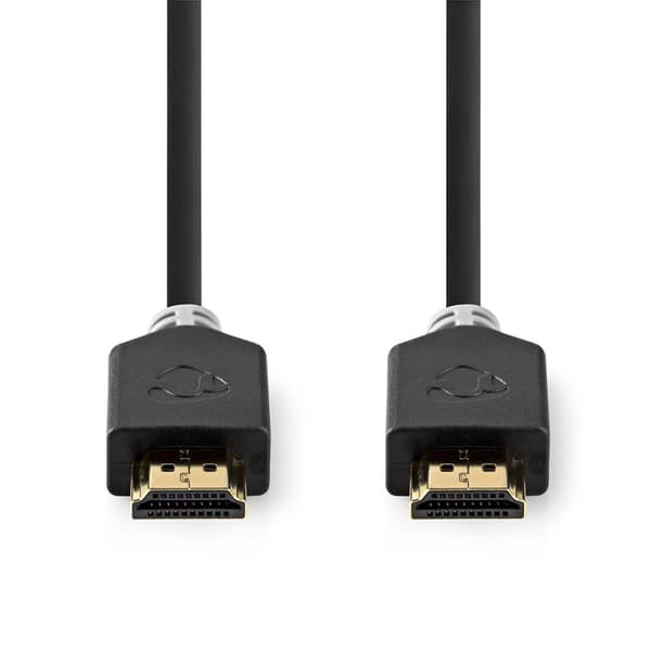 High Speed ​​HDMI ™ kabel med Ethernet | HDMI ™ -kontakt | HDMI ™ -kontakt | 4K@60Hz | ARC | 18 Gbps | 0.50 m | Rund | PVC | Antrasitt | Vindus boks