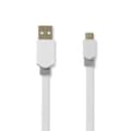 Miniatyrbild 1 av 3: USB-kabel | USB 2.0 | USB-A Hane | USB Micro-B Hane | 480 Mbps | Guldplaterad | 1.00 m | Platt | PVC | Vit | Plastpåse