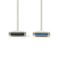 Miniatyrbillede 2 af 3: Seriel kabel | D-SUB 25-Pin Han | D-SUB 25-Pin Hun | Nikkelplateret | 5.00 m | Runde | PVC | Elfenben | Plastikpose