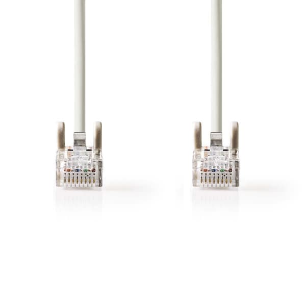 CAT5e verkkokaapeli | U/UTP | RJ45 uros | RJ45 uros | 5.00 m | Pyöreä | PVC | Harmaa | Kirjekuori