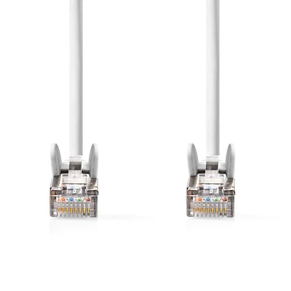 CAT5e nettverkskabel | SF/UTP | RJ45 Han | RJ45 Han | 0.50 m | Rund | PVC | Hvit | Plastpose